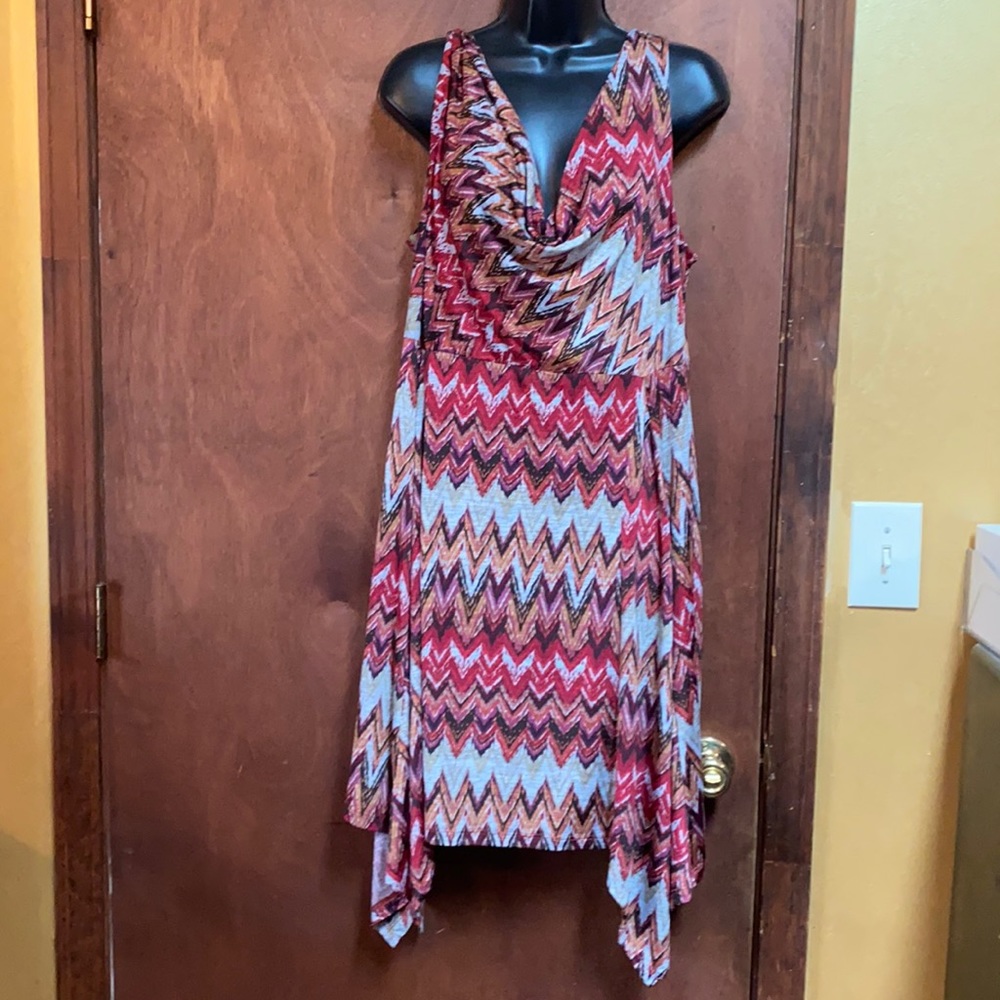 Beautiful Sz XL fall color sleeveless dress